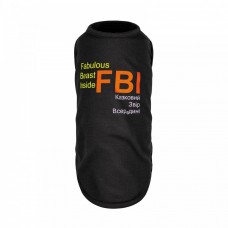 Борцівка Pet Fashion «FBI» для собак, розмір XS, чорна