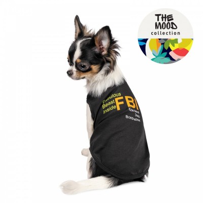 Борцівка Pet Fashion «FBI» для собак, розмір XS2, чорна