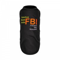 Борцівка Pet Fashion «FBI» для собак, розмір XS2, чорна