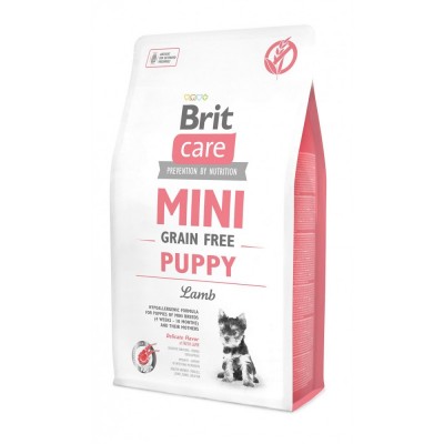 Сухий корм Brit Care GF Mini Puppy для цуценят мініатюрних порід, з ягням, 2 кг