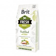 Сухий корм Brit Fresh для дорослих активних собак, з качкою та пшоном, 2,5 кг