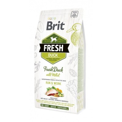 Сухий корм Brit Fresh для дорослих активних собак, з качкою та пшоном, 2,5 кг Сухий корм Brit Fresh для дорослих активних собак, з качкою та пшоном, 2,5 кг