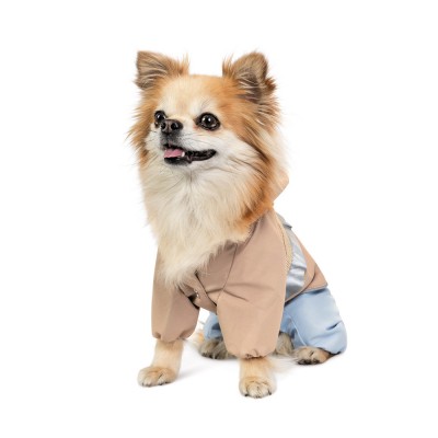 Дощовик Pet Fashion Tina для дівчаток розмір XL бежевий/блакитний