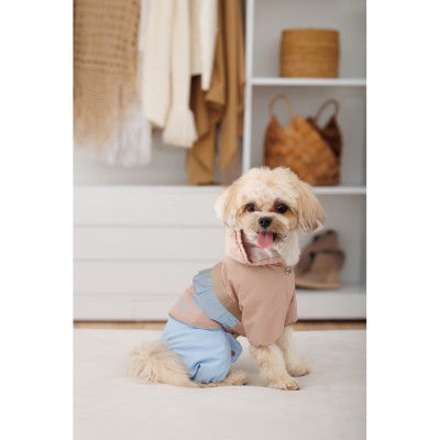 Дощовик Pet Fashion Tina для дівчаток розмір XL бежевий/блакитний