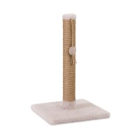 Дряпка Природа Д00 ДЖУТ стовпчик штучне хутро (баранчик) бежева  32x32x52 см