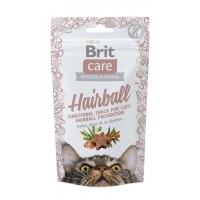 Функціональні ласощі Brit Care Hairball з качкою для котів, 50г