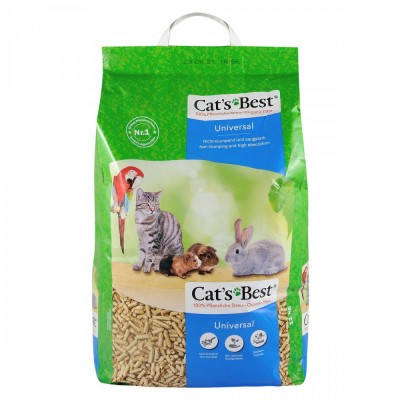 Наповнювач Cat’s Best Universal для домашніх тварин, деревний, 20 л/11 кг Наповнювач Cat’s Best Universal для домашніх тварин, деревний, 20 л/11 кг