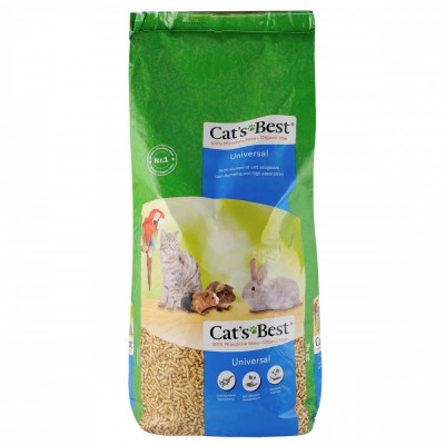 Наповнювач Cat’s Best Universal для домашніх тварин, деревний, 40 л/22 кг Наповнювач Cat’s Best Universal для домашніх тварин, деревний, 40 л/22 кг