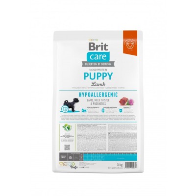 Сухий корм Brit Care Dog Hypoallergenic Puppy для цуценят, гіпоалергенний з ягням, 3 кг