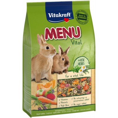 Корм Vitakraft Premium Menu Vital для кроликів, 3 кг Корм Vitakraft Premium Menu Vital для кроликів, 3 кг