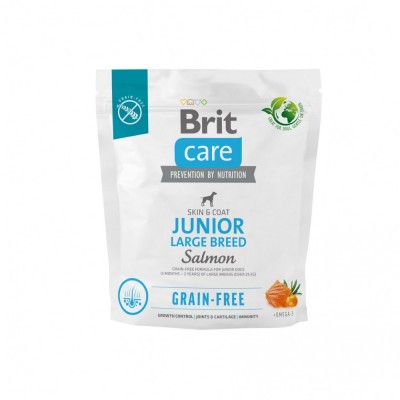 Сухий корм Brit Care Dog Grain-free Junior Large Breed для молодих собак великих порід, беззерновий з лососем, 1 кг