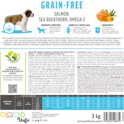Сухий корм Brit Care Dog Grain-free Junior Large Breed для молодих собак великих порід, беззерновий з лососем, 12 кг