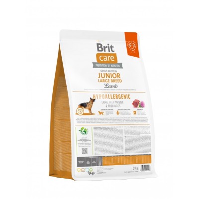 Сухий корм Brit Care Dog Hypoallergenic Junior Large Breed для молодих собак великих порід, гіпоалергенний з ягням, 3 кг