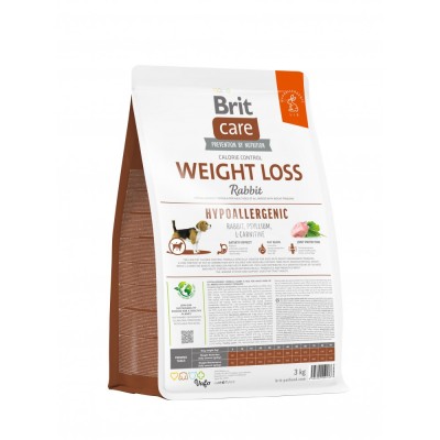 Сухий корм Brit Care Dog Hypoallergenic Weight Loss для собак із зайвою вагою, гіпоалергенний з кроликом, 3 кг