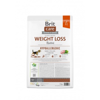 Сухий корм Brit Care Dog Hypoallergenic Weight Loss для собак із зайвою вагою, гіпоалергенний з кроликом, 3 кг