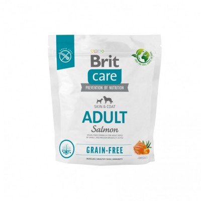 Сухий корм Brit Care Dog Grain-free Adult для собак малих і середніх порід, беззерновий з лососем, 1 кг