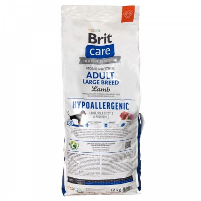 Сухий корм Brit Care Dog Hypoallergenic Adult Large Breed для собак великих порід, гіпоалергенний з ягням, 12 кг