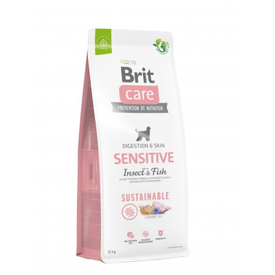Сухий корм Brit Care Dog Sustainable Sensitive для собак з чутливим травленням, з рибою та комахами, 12 кг Сухий корм Brit Care Dog Sustainable Sensitive для собак з чутливим травленням, з рибою та комахами, 12 кг