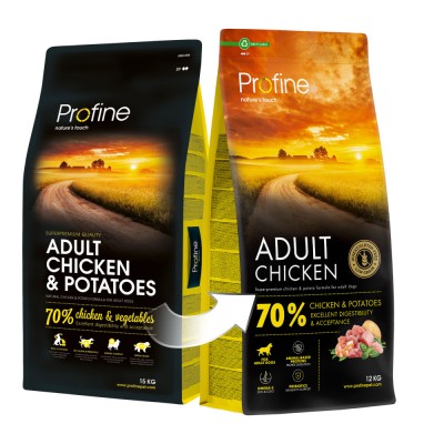 Корм сухий Profine Chicken and Potatoes для дорослих собак всіх порід, з куркою та картоплею, 12 кг