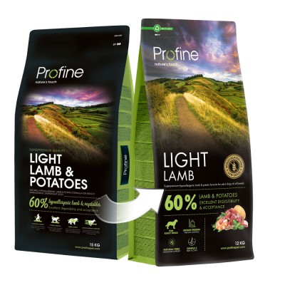 Корм сухий Profine Light Lamb and Potatoes для собак з надмірною вагою, з ягнятиною та картоплею, 12 кг