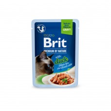 Корм вологий Brit Premium Delicate Fillets in Gravy Duck for Sterilised для стерилізованих котів філе в соусі качка 85 г