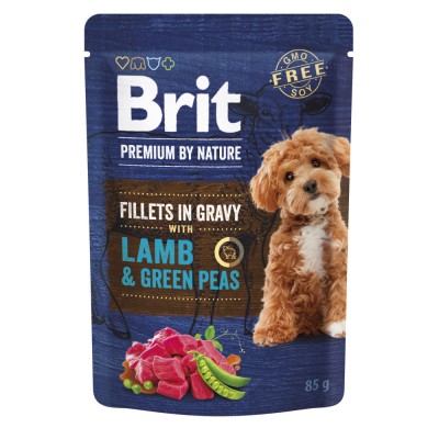 Корм вологий Brit Premium Fillets in Gravy Lamb & Green Peas для собак малих порід філе в соусі ягня і зелений горошок 85 г Корм вологий Brit Premium Fillets in Gravy Lamb & Green Peas для собак малих порід філе в соусі ягня і зелений горошок 85 г