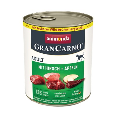 Корм вологий для собак Animonda GranCarno Adult Deer with Apple з олениною і яблуком, 800 г