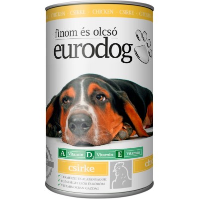 Корм вологий EuroDog Poultry для собак шматочки в желе з птицею 415 г