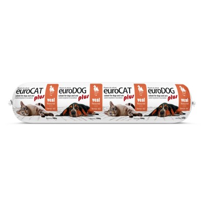 Корм вологий EuroDog/EuroCat Salami PLUS Veal для собак і котів салямі з телятиною 1 кг Корм вологий EuroDog/EuroCat Salami PLUS Veal для собак і котів салямі з телятиною 1 кг