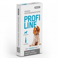 Краплі Provet Profiline для собак 4-10 кг, 4 піпетки по 1,0 мл (інсектоакарицид)