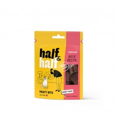 Ласощі для котів Half&Half у формі м'ясних шматочків з яловичиною, 50 г