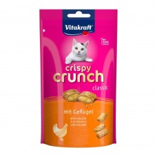 Хрусткі подушечки Vitakraft Crispy Crunch для котів, з м’ясом птахів, 60 г