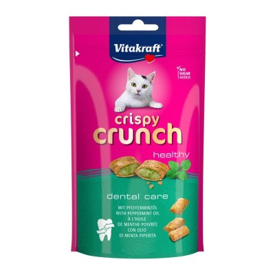 Хрусткі подушечки Vitakraft Crispy Crunch для котів, м’ята, 60 г Хрусткі подушечки Vitakraft Crispy Crunch для котів, м’ята, 60 г