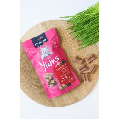 Подушечки Vitakraft Yums для котів, качка та бузина, 40 г