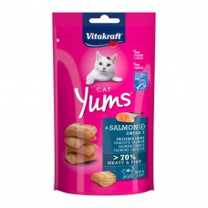 Подушечки Vitakraft Yums для котів, лосось та Омега 3, 40 г