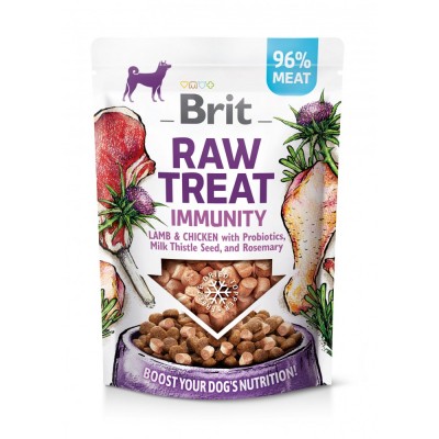 Ласощі для собак Brit Raw Treat freeze-dried Immunity для імунітету, ягня і курка, 40 г