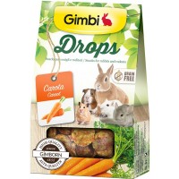 Ласощі GimBi для гризунів, дропси з морквою, 50 г