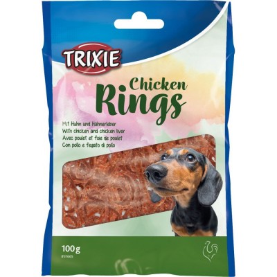 Ласощі Trixie Chicken Rings для собак Кільце жувальне з куркою 100 г