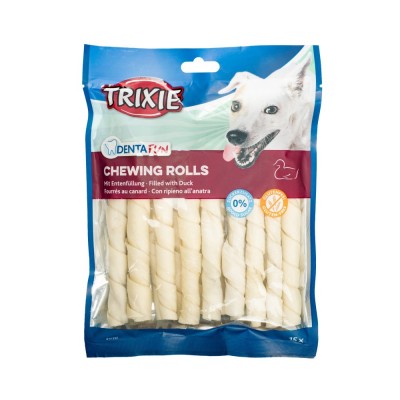 Ласощі Trixie Denta Fun Chewing Rolls для собак Паличка для чищення зубів з качкою 12 см 270 г 15 шт