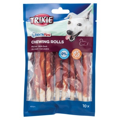 Ласощі Trixie Denta Fun Chewing Rolls для собак Паличка для чищення зубів з качкою 12 см 80 г 10 шт