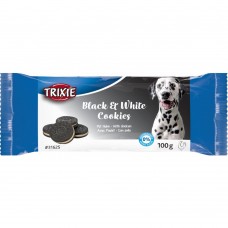 Ласощі Trixie для собак Black & White печиво з куркою 100 г 4 шт d-4 см