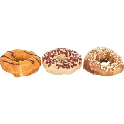 Ласощі Trixie Donuts для собак набір пончиків качка/тріска/курка 10 см 3 шт 100 г