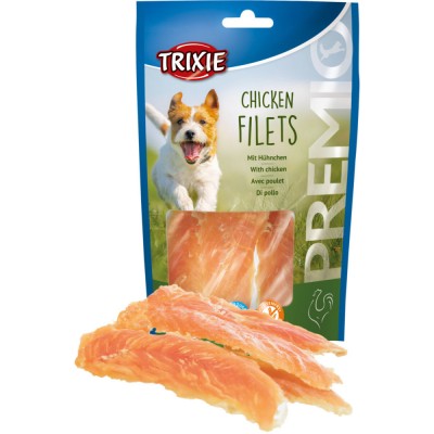 Ласощі Trixie Premio Chicken Filets для собак полоски з курячого філе 100 г