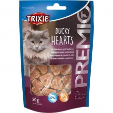 Ласощі Trixie Premio Ducky Hearts для котів сердечка з качкою та рибою 50 г