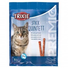 Ласощі Trixie Premio Stick Quintett для котів палички з лососем та фореллю 5 г 5 шт