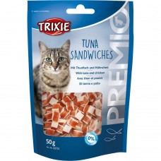 Ласощі Trixie Premio Tuna Sandwiches для котів кубики з тунцем і куркою 50 г