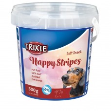 Ласощі Trixie Soft Snack Happy Stripes для собак з яловичиною відро пластик 500 г