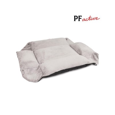 Лежак-трансформер Pet Fashion «Simon» для собак, 52х42х18 см, сірий/чорний