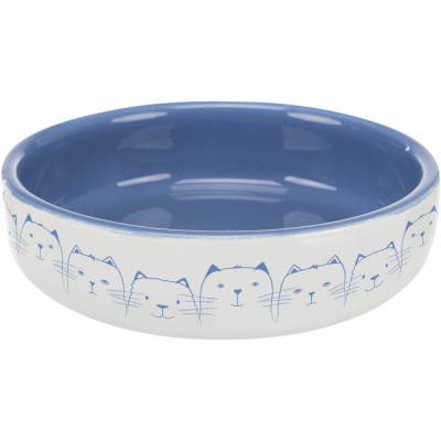 Миска Trixie для котів коротконосих порід, керамічна, 15 см, 300 мл (світло-синя/біла) Миска Trixie для котів коротконосих порід, керамічна, 15 см, 300 мл (світло-синя/біла)