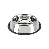 Миска SWI металева з гумовим обідком для собак, 700 мл